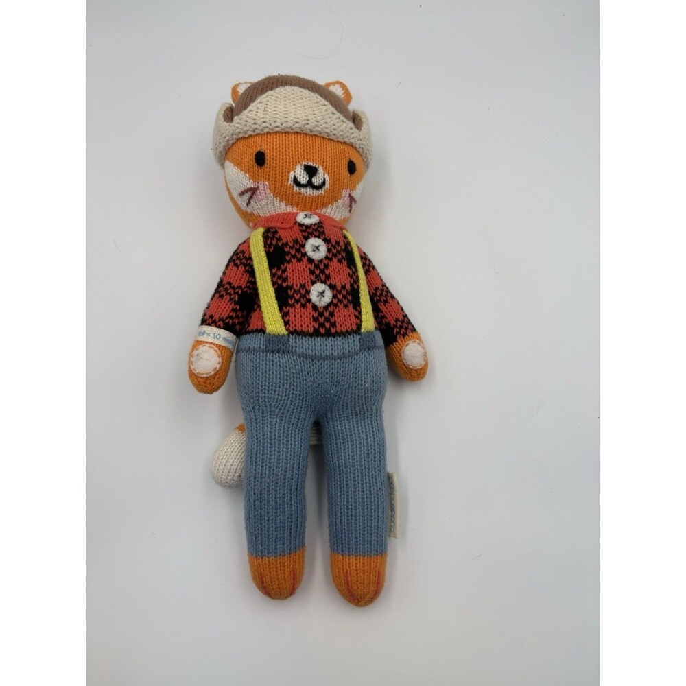 Cuddle + Kind Wyatt The Fox Knit Stuffed Plush Animal Toy Made in Peru 14" Inch
